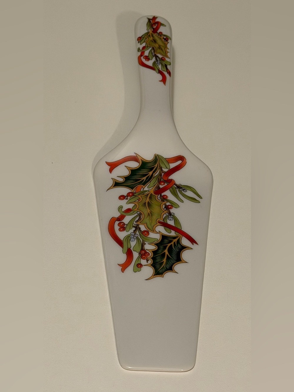 Vtg 1994 Andrea by Sadek "Christmas Garland" Porcelain Cake & Pie Server Holiday